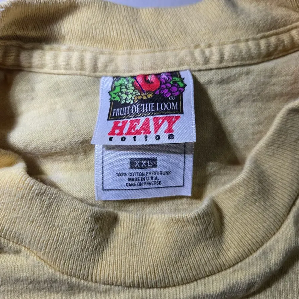 Vintage Indianpendants Day William's & Ree Short Sleeve‎ Yellow T-Shirt Size XXL